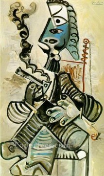 fight with cudgels Painting - Man with a Pipe 1968 Pablo Picasso
